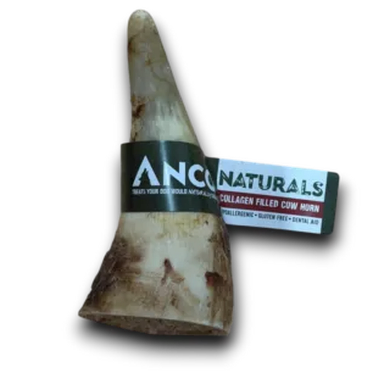 Anco Naturals Collagen Filled Cow Horn – available from Woofingtons