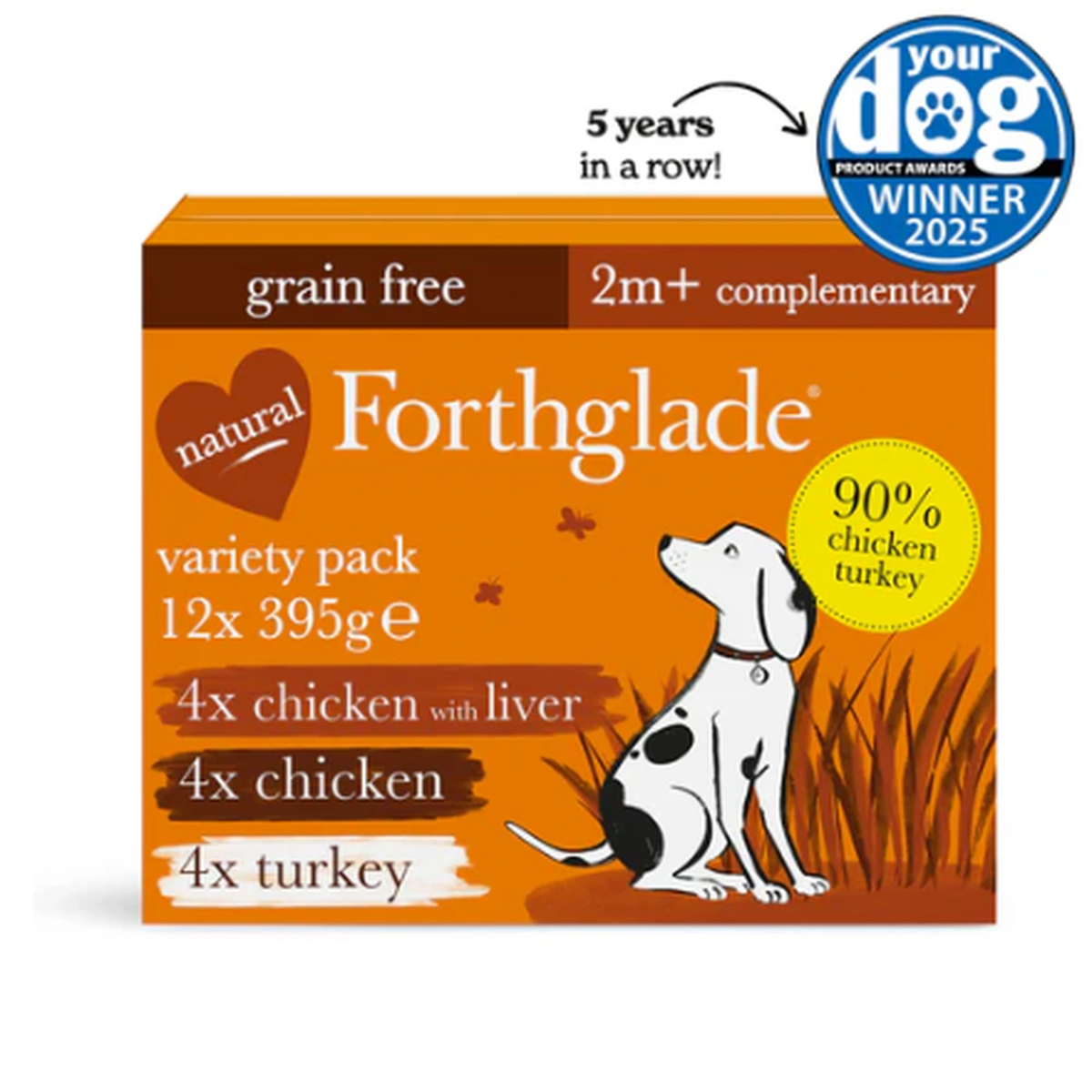 Forthglade Just Chicken, Liver & Turkey Wet Dog Food Variety Pack image 0