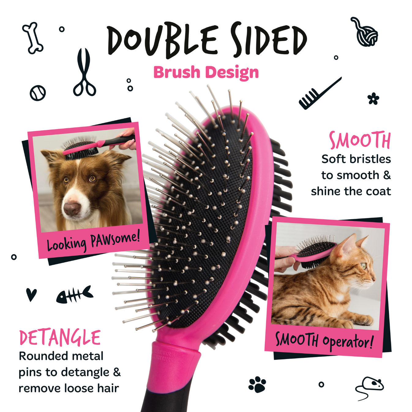 Bugalugs 2 in 1 Double Sided Grooming Brush image 4