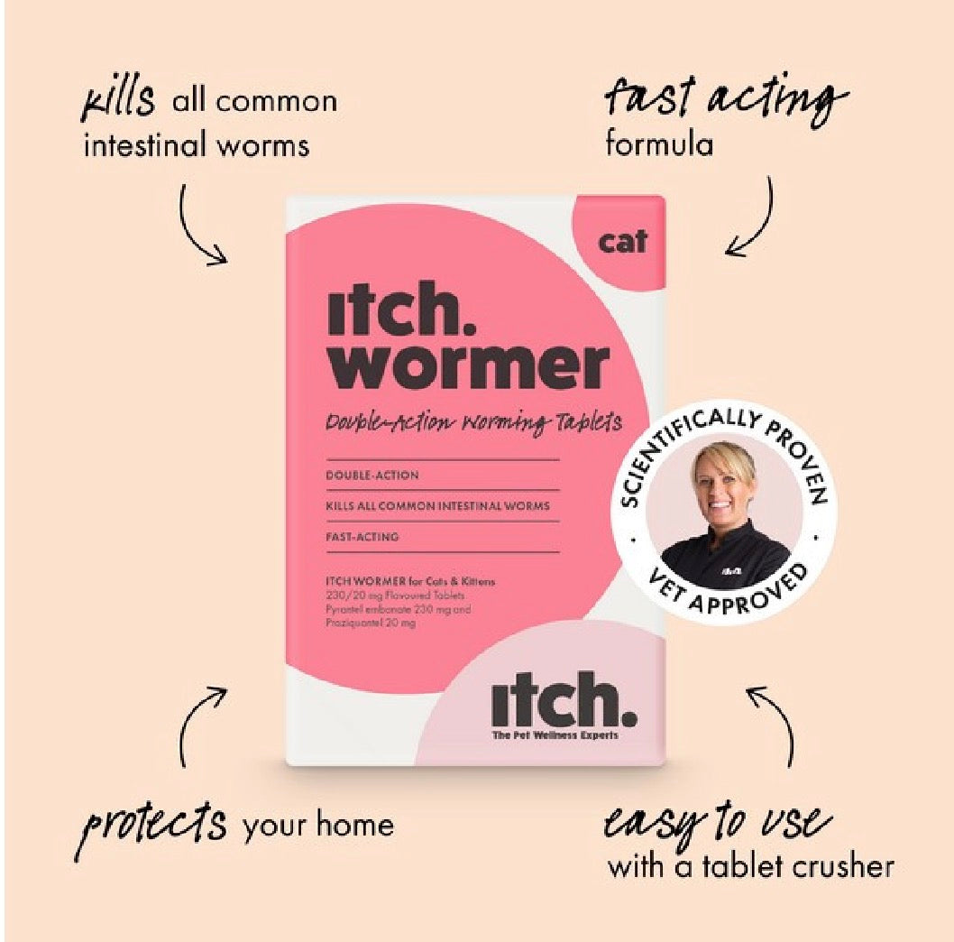 Itch Wormer Tablets for Cats
2 pack