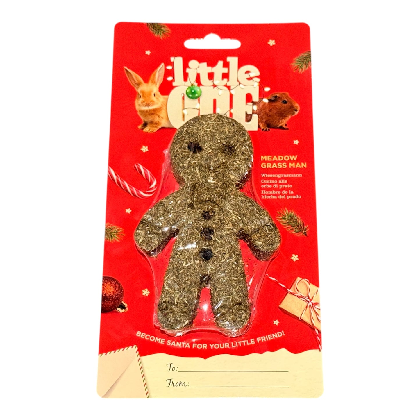 Little One - Rabbit and Guinea Pig Christmas Meadow Grass Man