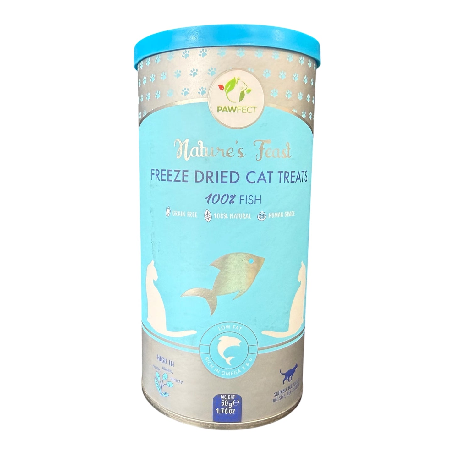 Pawfect Nature’s Feast Freeze Dried Cat Treats – 100% Fish (50g)