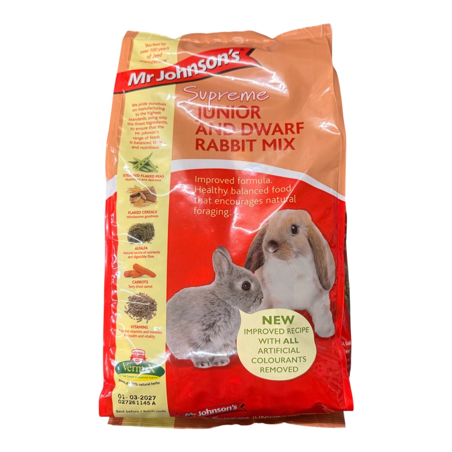 Mr Johnson’s Supreme Junior & Dwarf Rabbit Mix 2.25kg
