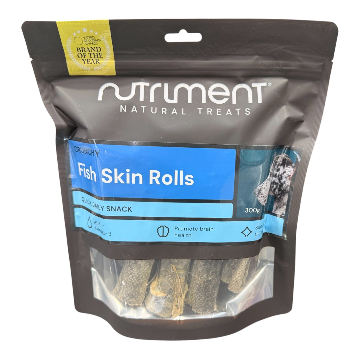 Nutriment Fish Skin Rolls Natural Dog Treats 300g