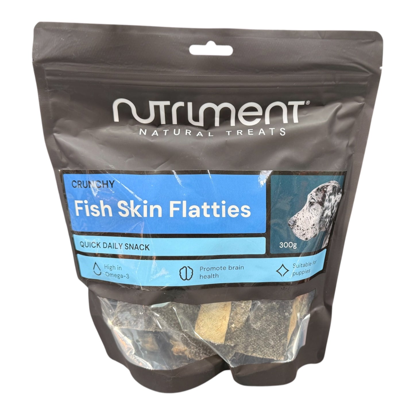 Nutriment Fish Skin Flatties Natural Dog Treats 300g