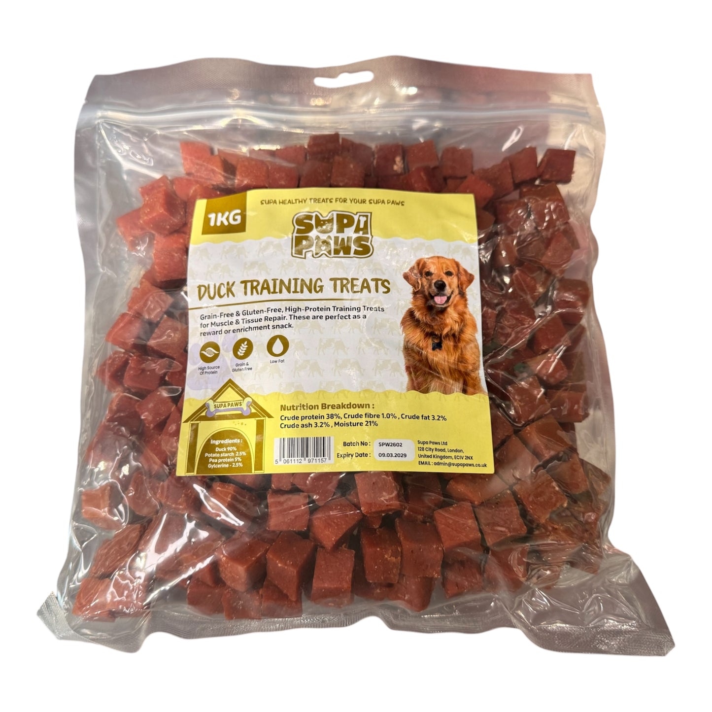 Supa Paws Duck Training Treats 1kg
