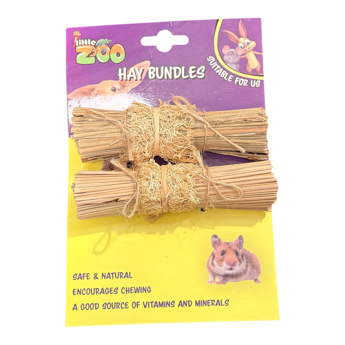 Little Zoo Hay Bundles – Natural Chew Toys for Rabbits, Guinea Pigs & Rodents spp9332