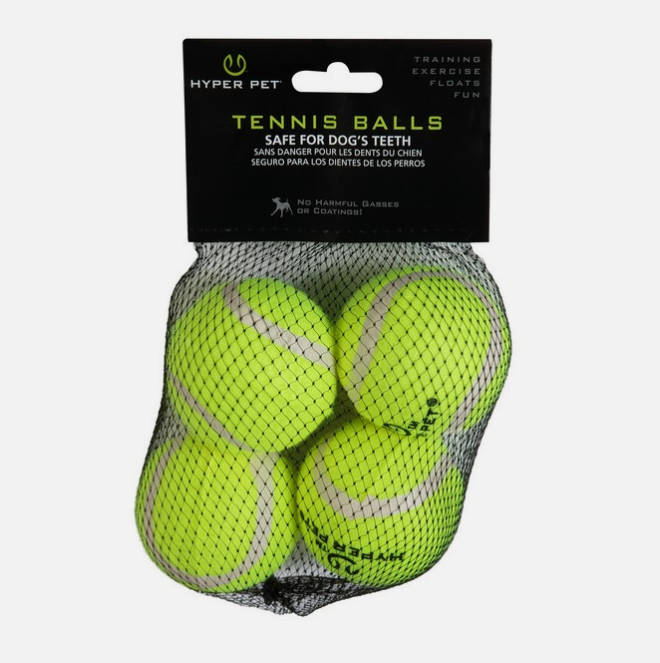 Hyper Pet Tennis Balls – Green, 4 Pack