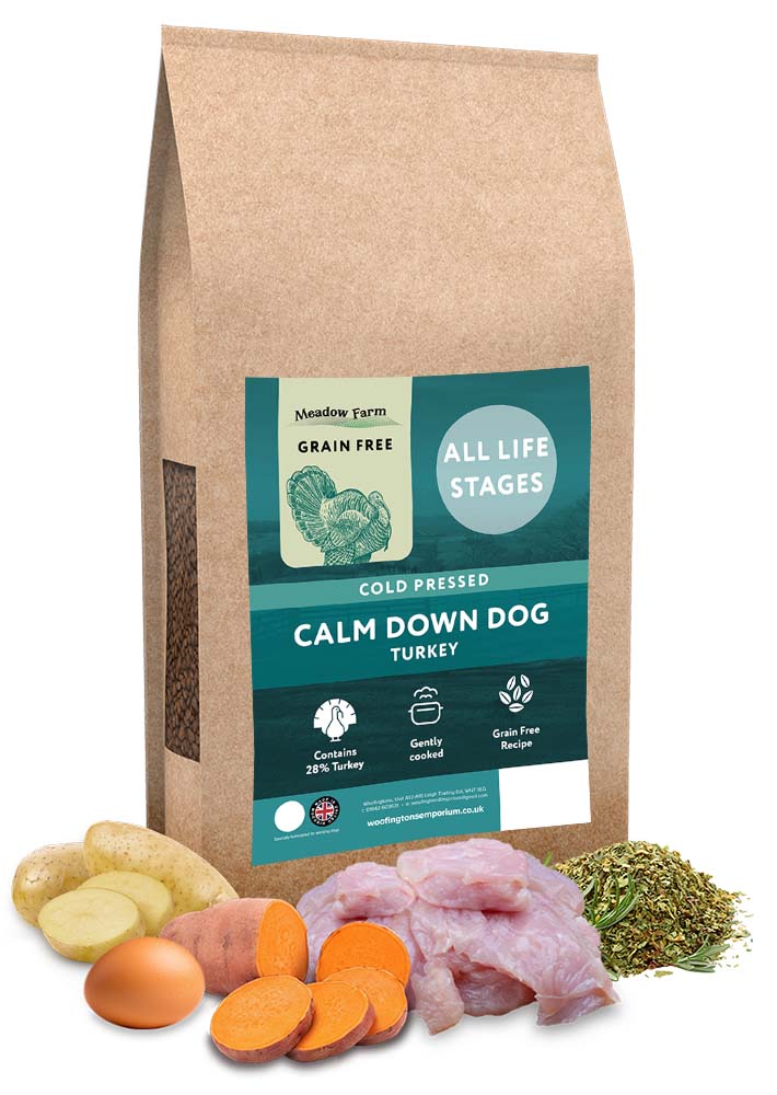 Meadow Farm Cold Pressed Turkey Calm Down Dog Food 12kg