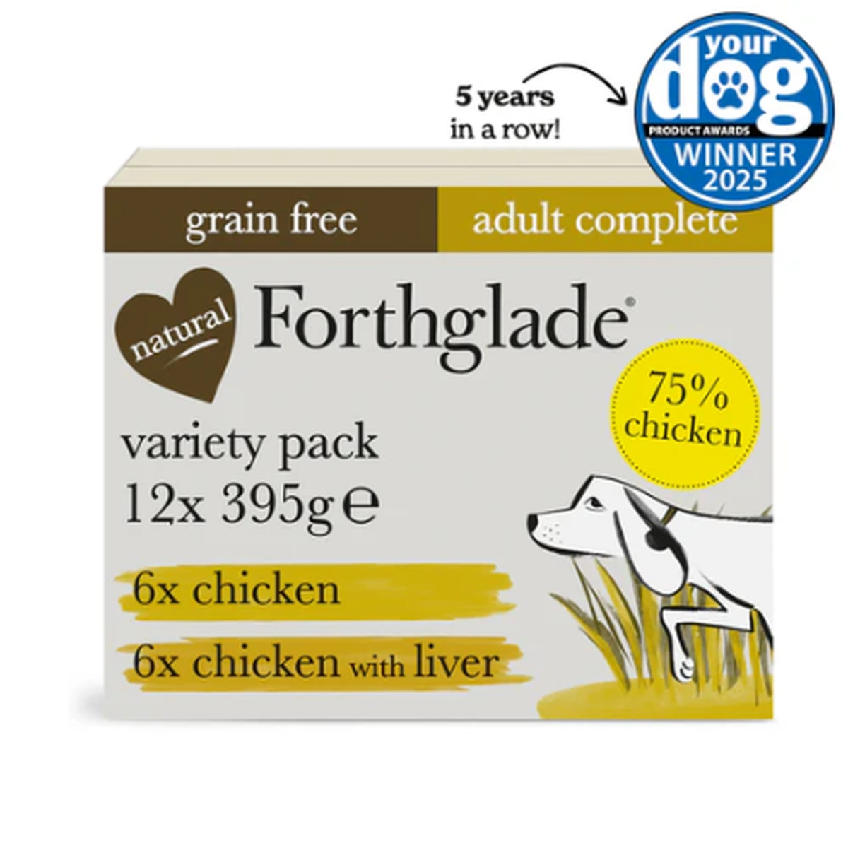 Forthglade Chicken & Liver Wet Dog Food Variety Pack image 0