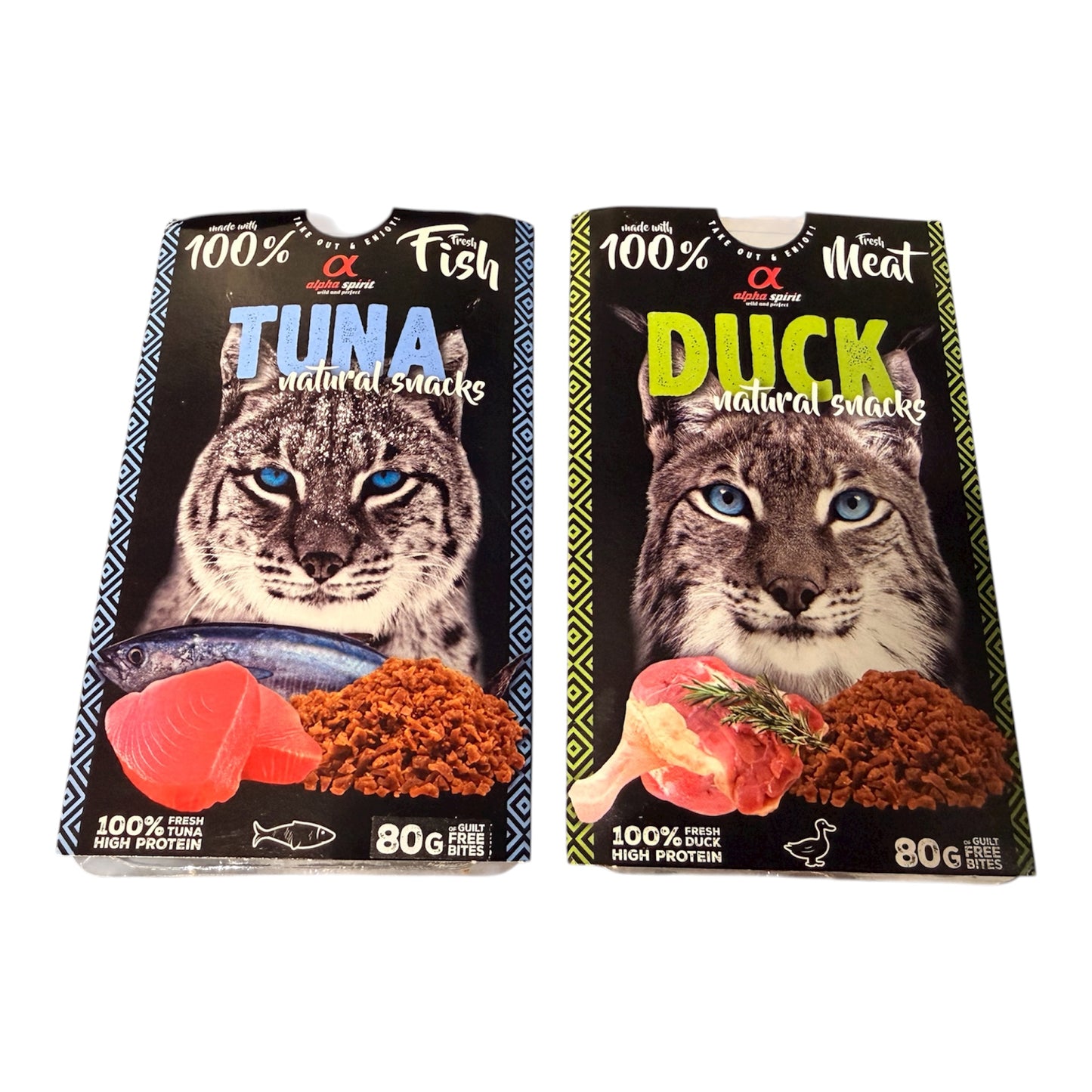 Alpha Spirit Cat - Soft Natural Snacks 80g – available from Woofingtons