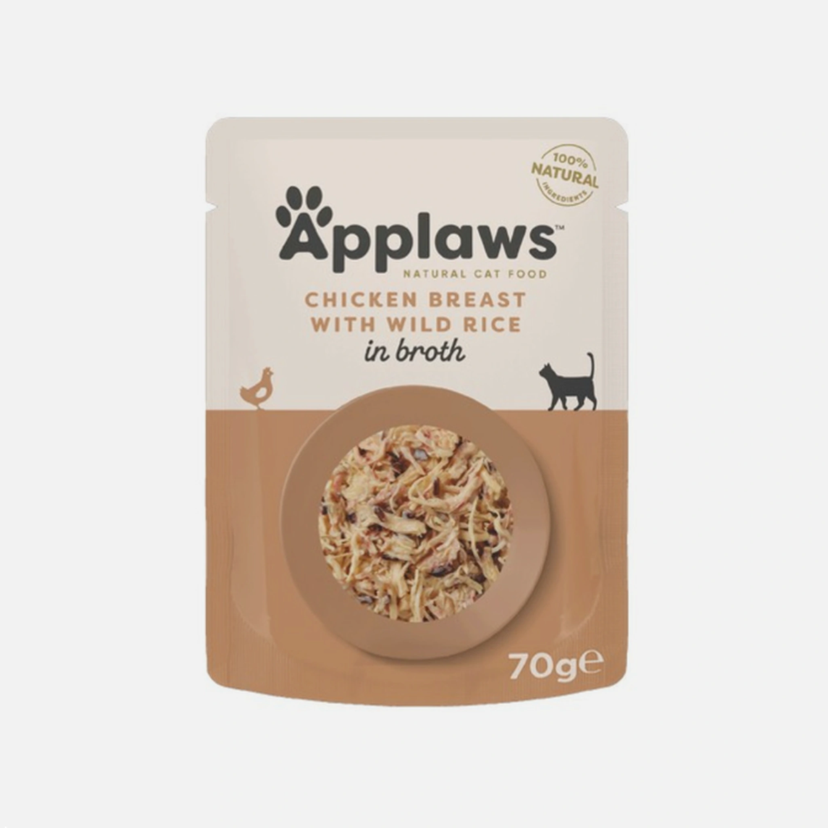 Applaws Cat Pouch Chicken Breast and Wild Rice 70g – available from Woofingtons