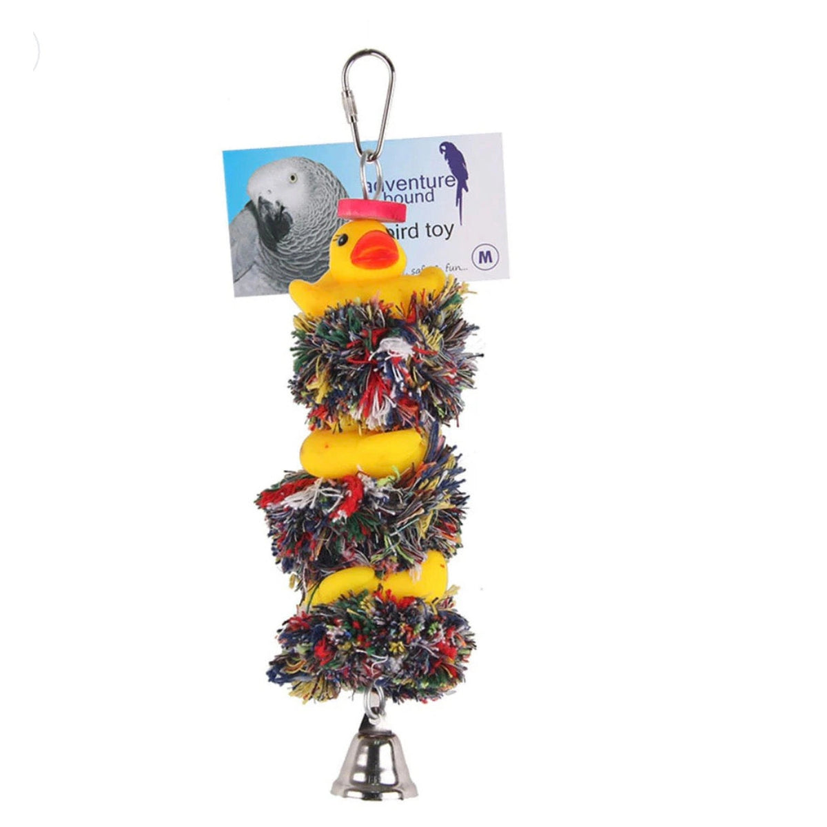 Bird toy - Duck and Bell 7681 – available from Woofingtons