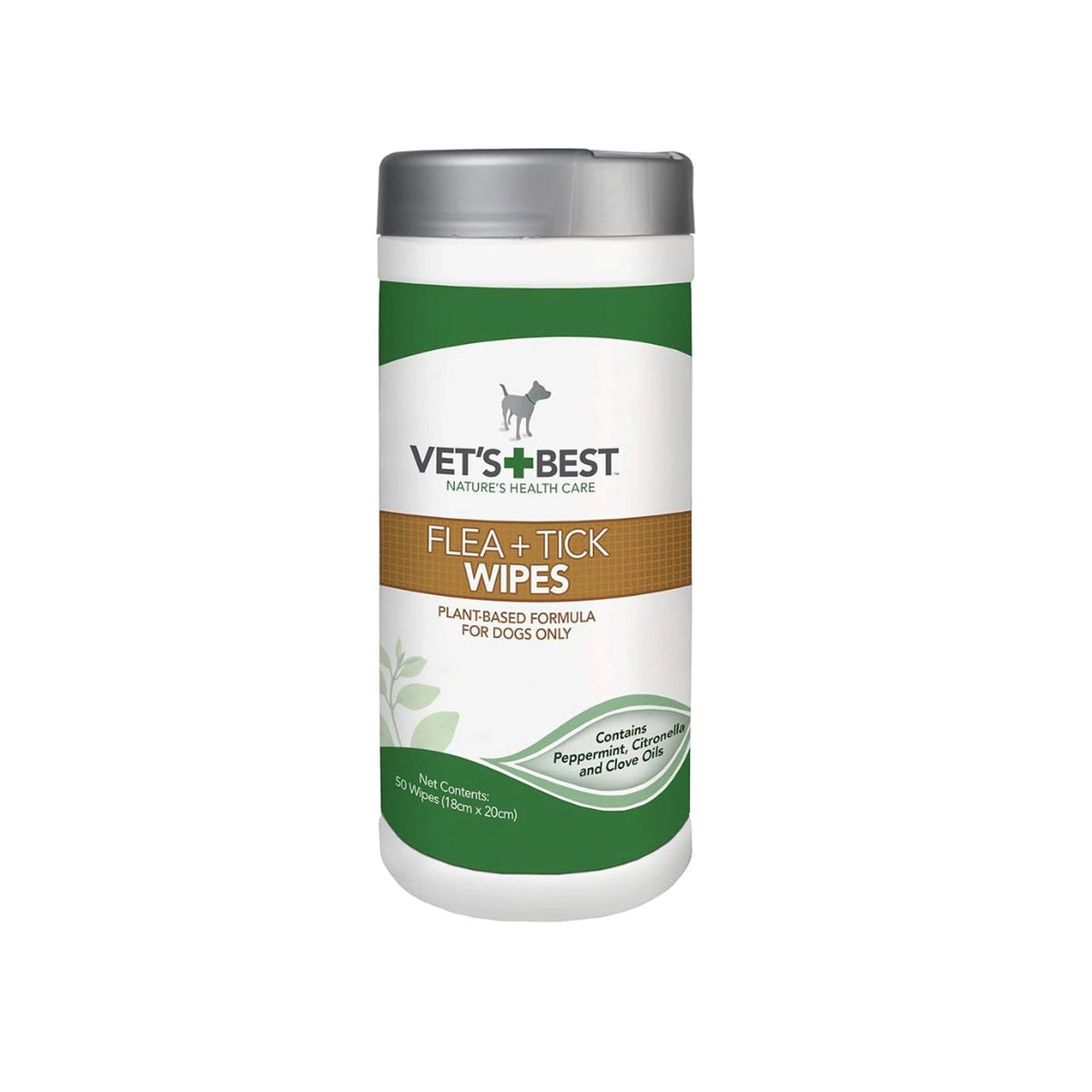 Vet's Best Flea and Tick Wipes for Dogs, Targeted Flea & Tick Application, Multi image 0