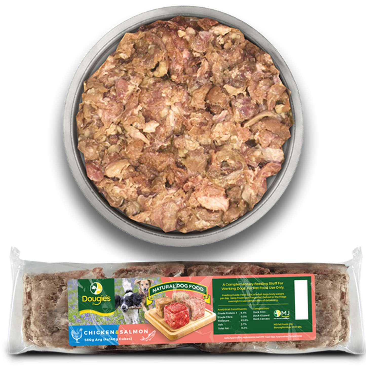 Dougies - Raw Dog Food - 560g - 80/10/10 – product image 2 from Woofingtons