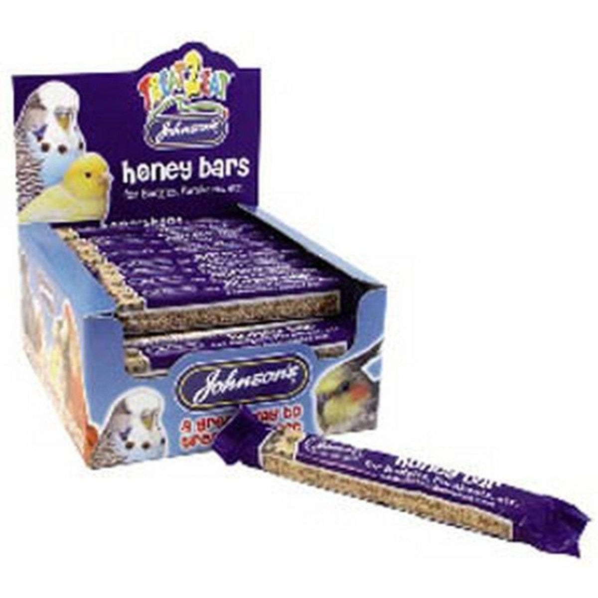 Johnson’s Honey Bar Bird Treat x 1 – Seed & Honey Treat for Birds – available from Woofingtons