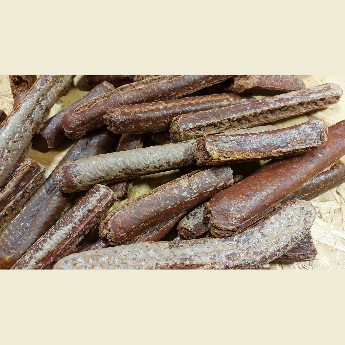 Mixed Broken Sausages 1kg – available from Woofingtons