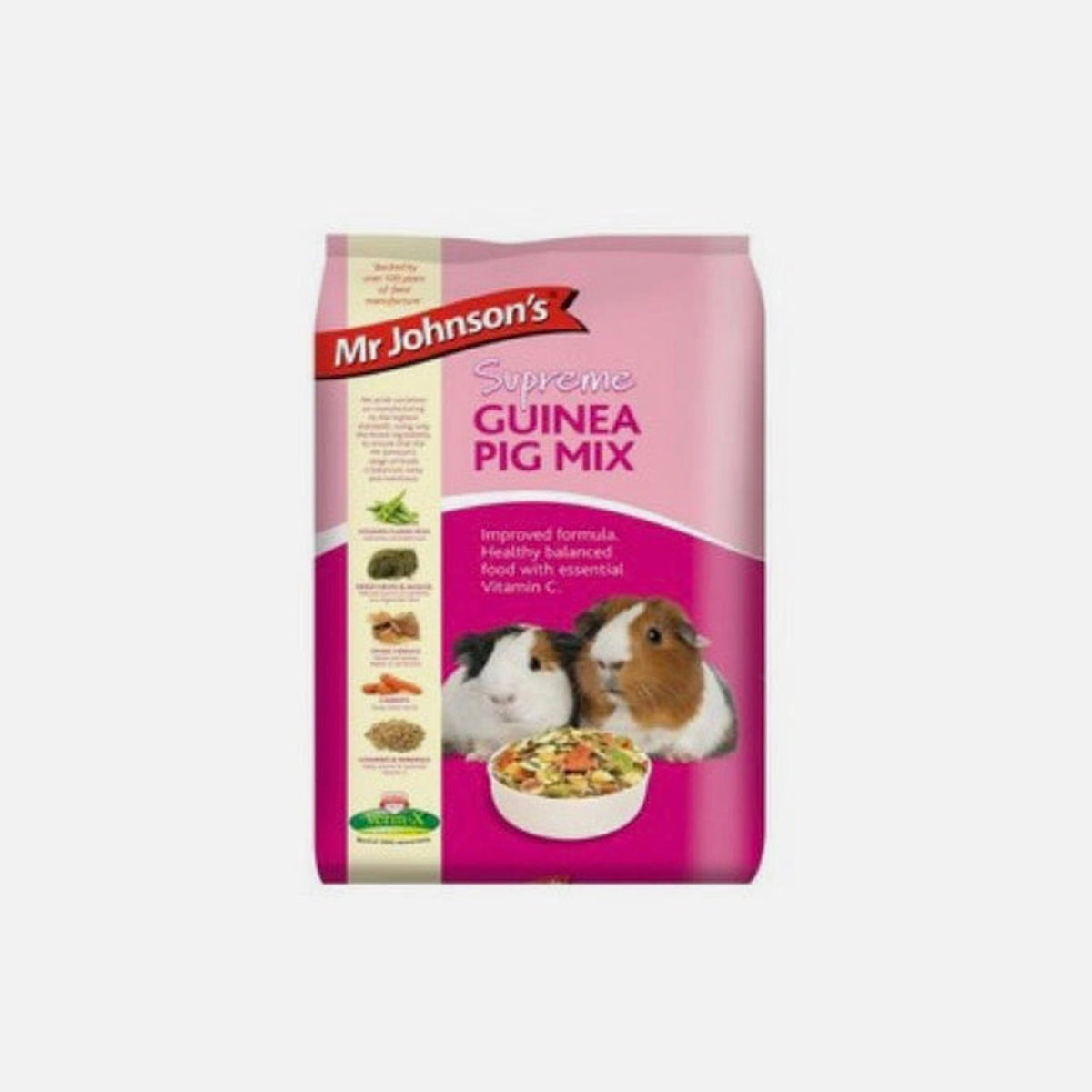 Mr Johnsons Supreme Guinea Pig Mix 2.25kg – available from Woofingtons