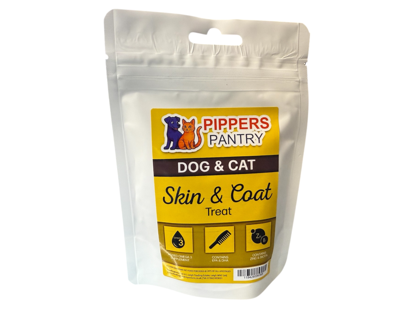 Pippers Pantry - Skin & Coat Treats - 70g – available from Woofingtons