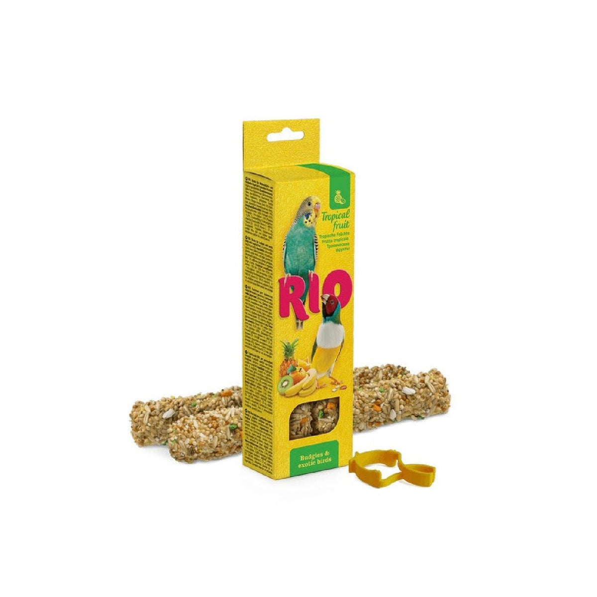 RIO Sticks for Budgies and Exotic Birds with Tropical Fruit 2x40g pack – available from Woofingtons