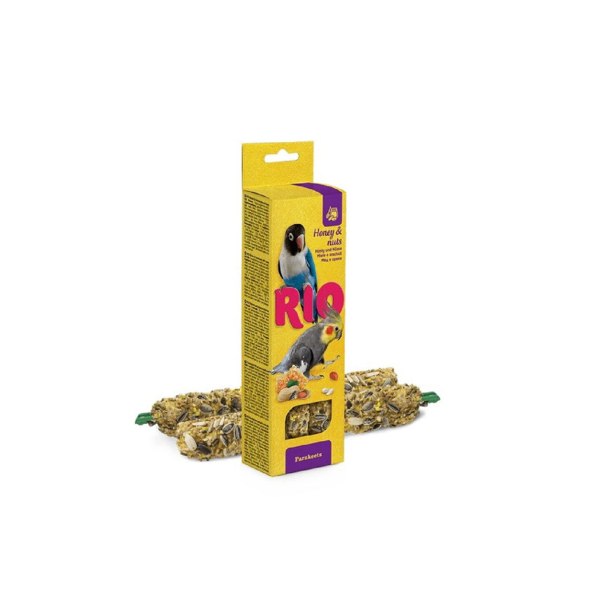 RIO Sticks for Parakeets with Honey and Nuts 2x75g Pack – available from Woofingtons