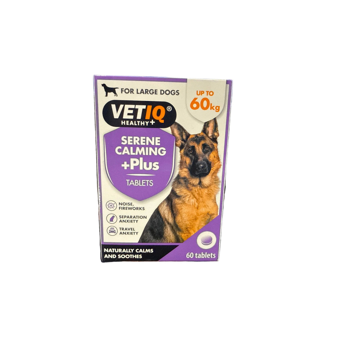 VetIQ Serene Calming PLUS - 60 Tablets (For large dogs) – available from Woofingtons