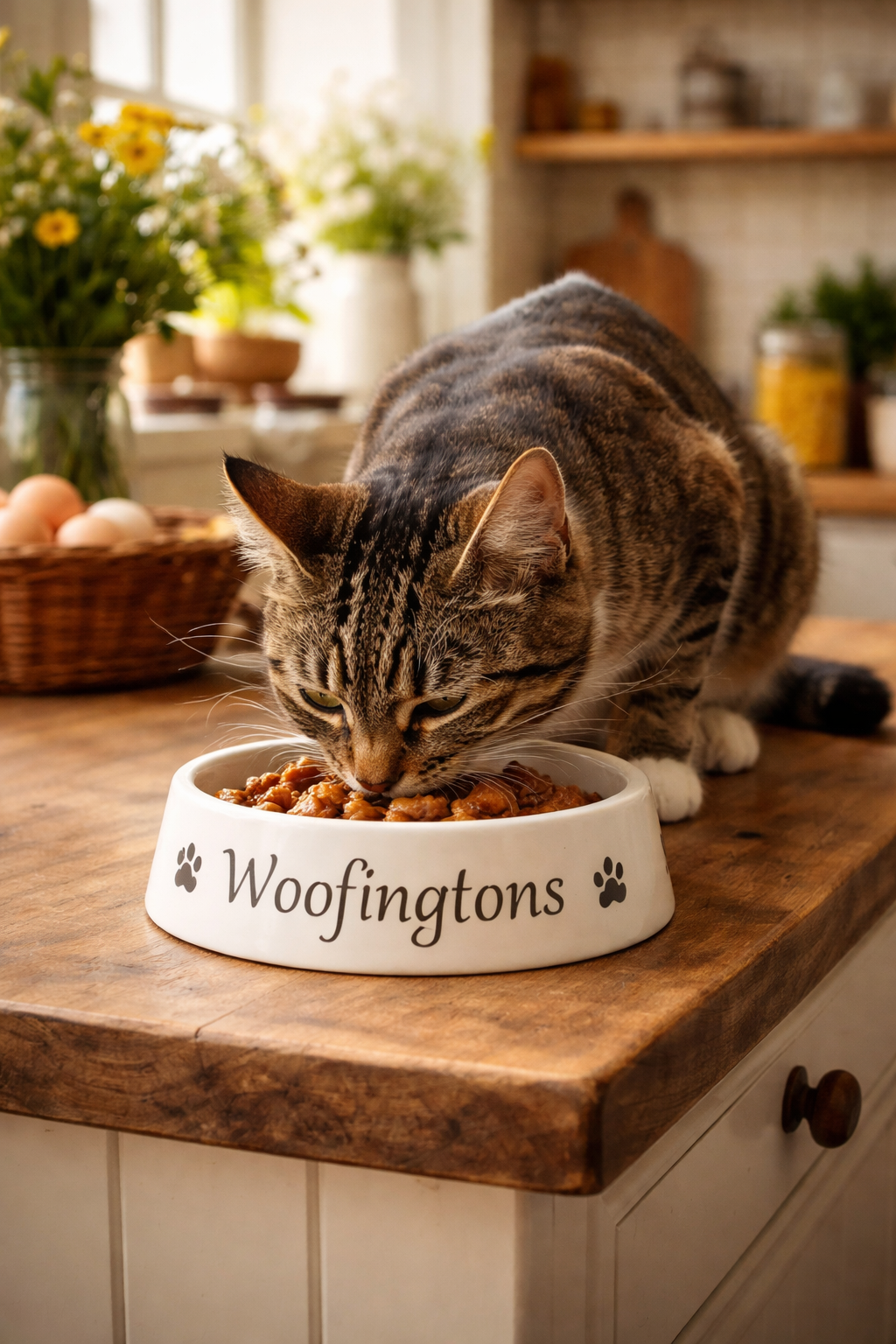 Natural high-meat cat food
