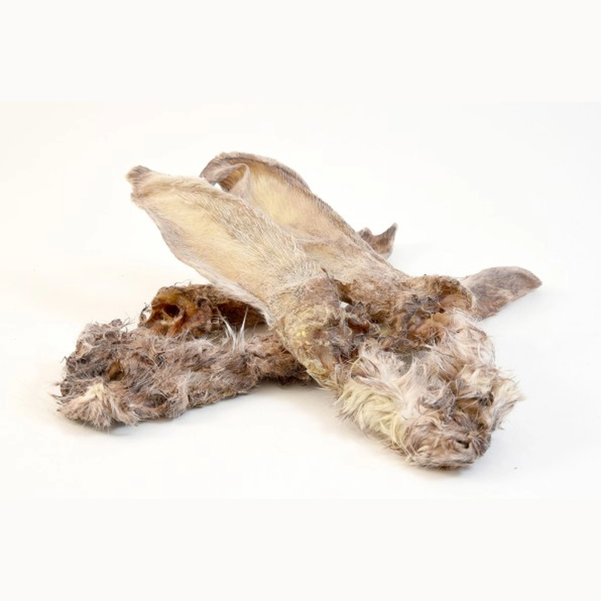 Rabbit ears with fur natural dog treats at Woofingtons