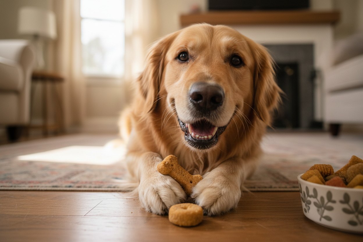 Different types of natural dog treats