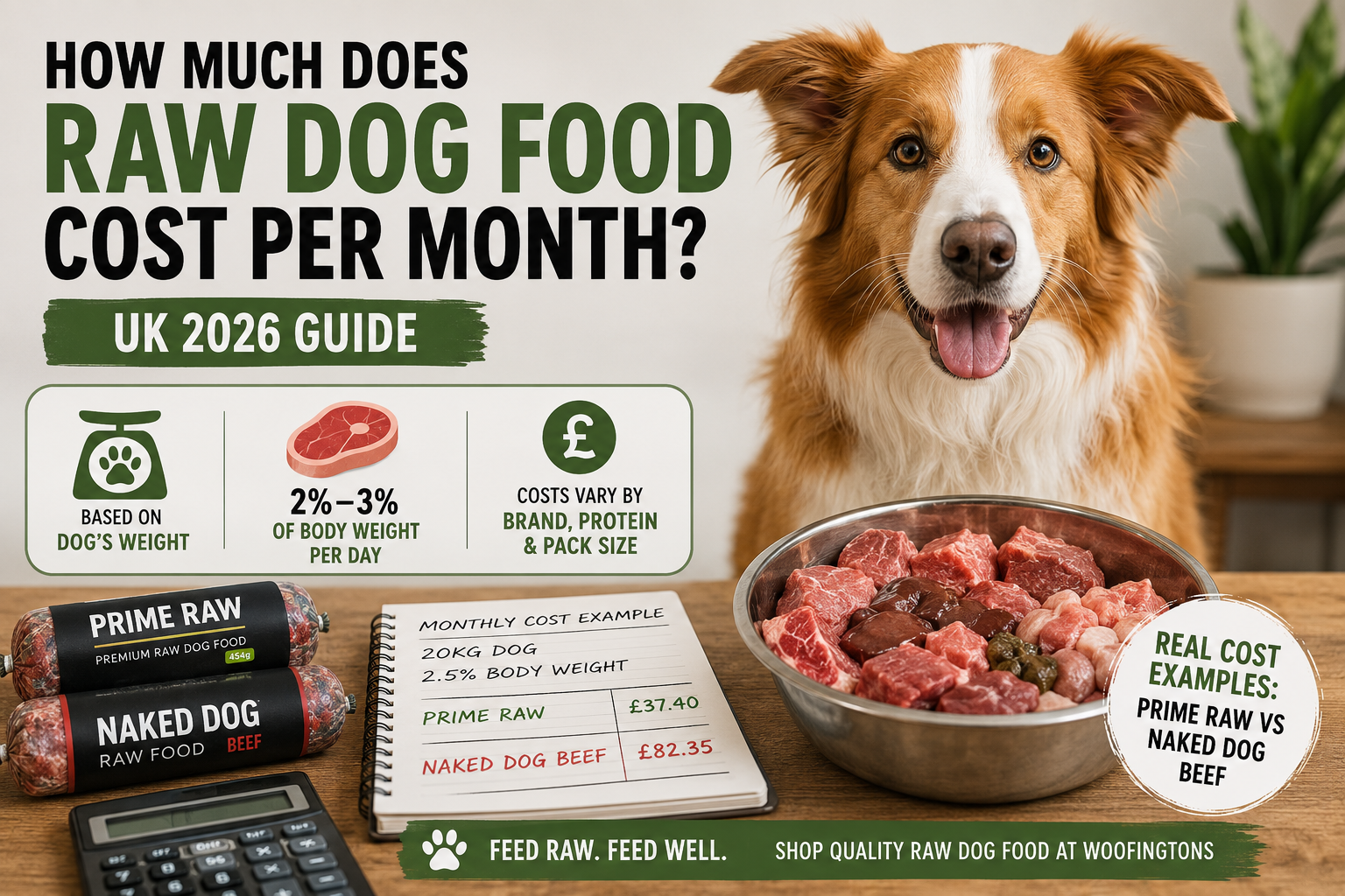 How Much Does Raw Dog Food Cost Per Month UK? 2026 Guide