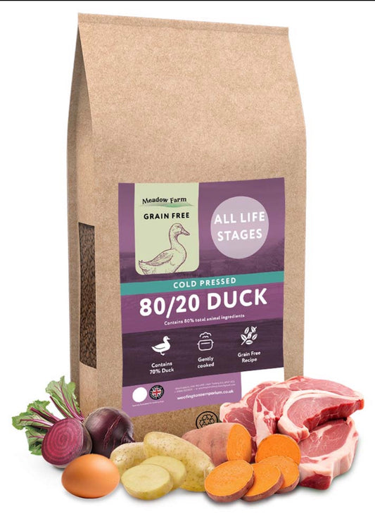 Meadow Farm Cold Pressed Duck 80/20 Dog Food