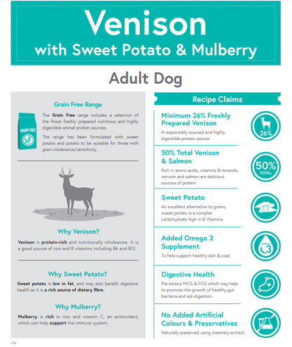 Meadow Farm Venison & Salmon Grain Free Adult Complete image 1