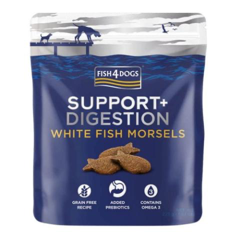 DIGESTION WHITE FISH MORSELS - Fish 4 Dogs - 225g image 0