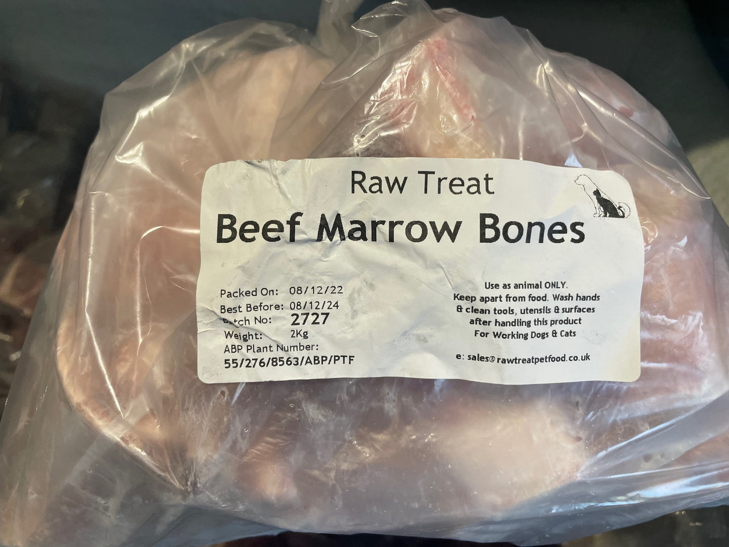 Marrow Bones - Raw Dog Food - 2kg - Local Delivery / In Store image 1