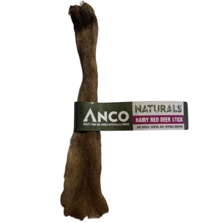 Anco Naturals Hairy Red Deer Stick