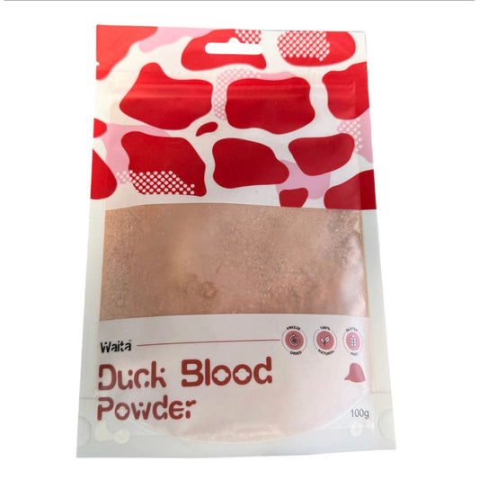 Waita Freeze Dried Duck Blood Powder 100g – available from Woofingtons