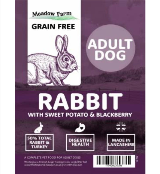 Meadow Farm - Rabbit with Sweet Potato & Blackberry - Adult Dog Food