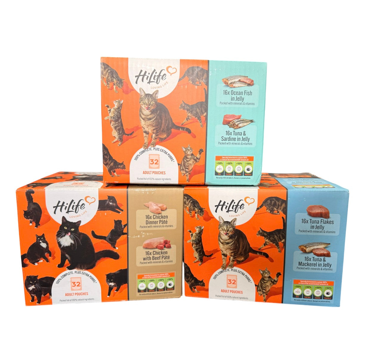 HiLife Cat Food Multipack 32 x 70g Pouches