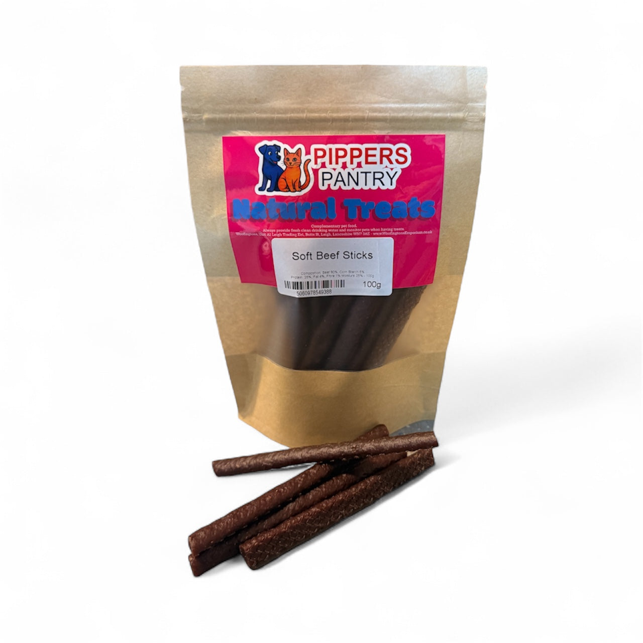 Pippers Pantry - Beef Soft Sticks 100g