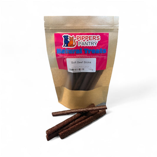 Pippers Pantry - Beef Soft Sticks 100g