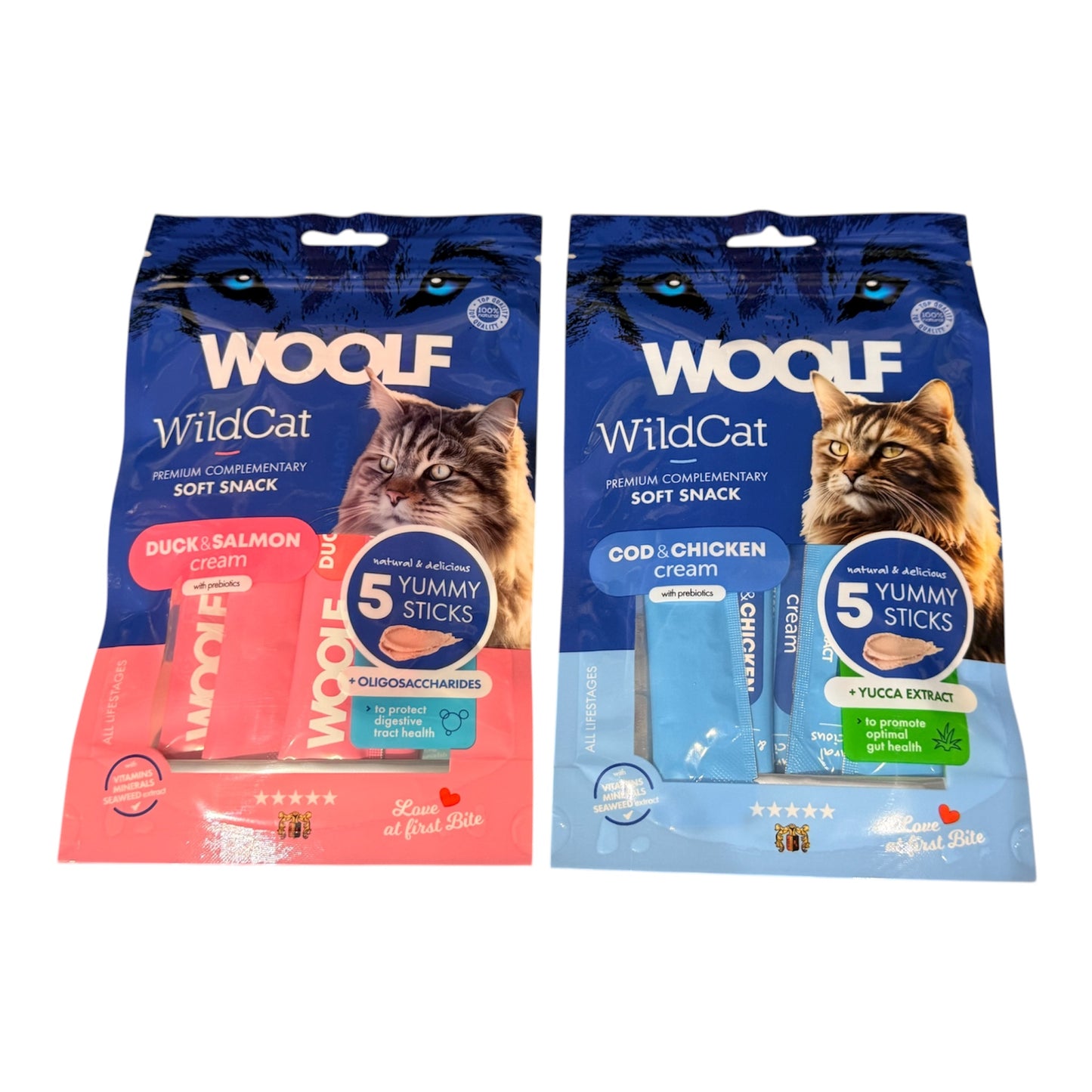 Woolf Wild Cat - Cream Snack - 5pk