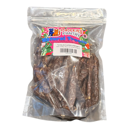 Pippers pantry - Turkey & Cranberry Christmas Bangers - 500g