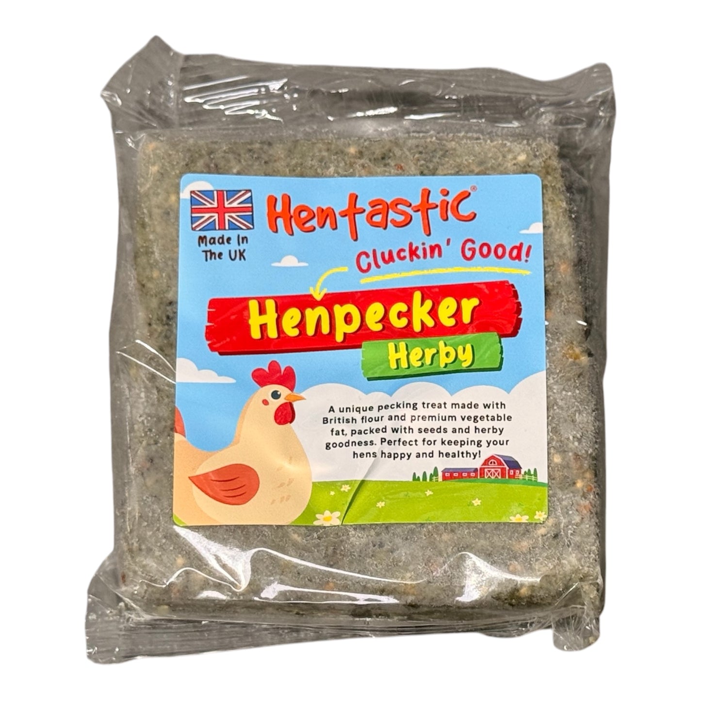 Hentastic Henpecker Herby Pecking Treat (300g) – Natural Chicken Treat Block