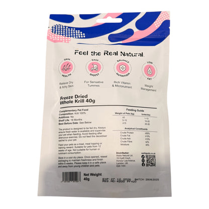 Waita freeze dried - Whole Krill - dog and cat treat 40g