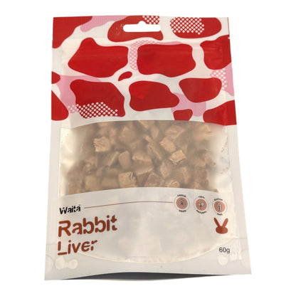 Waita freeze dried - Rabbit Liver - dog and cat treat 60g