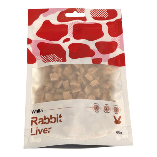 Waita freeze dried - Rabbit Liver - dog and cat treat 60g