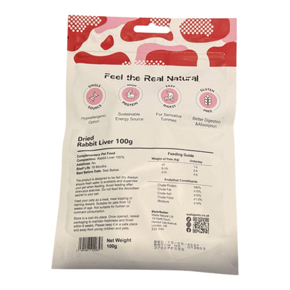 Waita dried - Rabbit Liver - dog and cat treat 100g