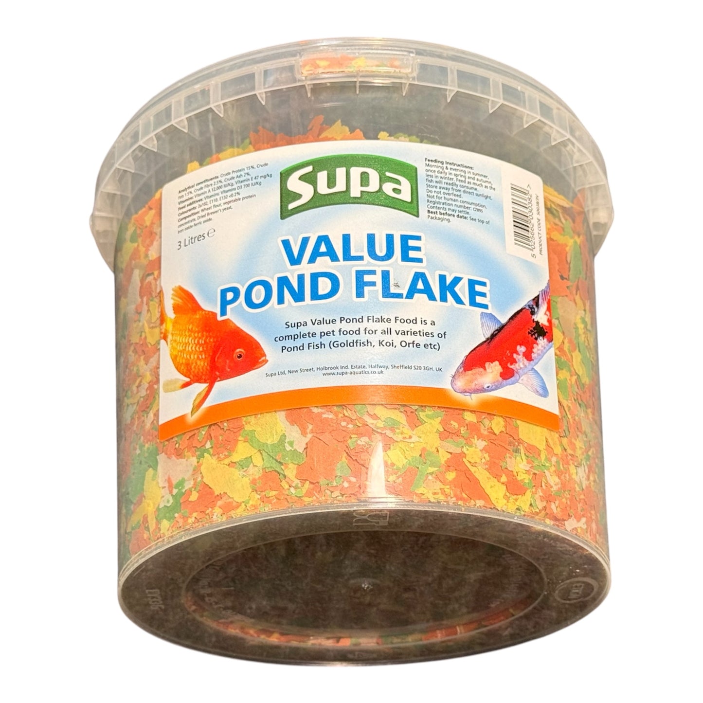 Supa Value Pond Flake Fish Food 3L