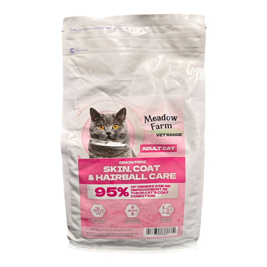 Meadow Farm Vet Range Skin, Coat & Hairball Care Cat Food 1.5kg