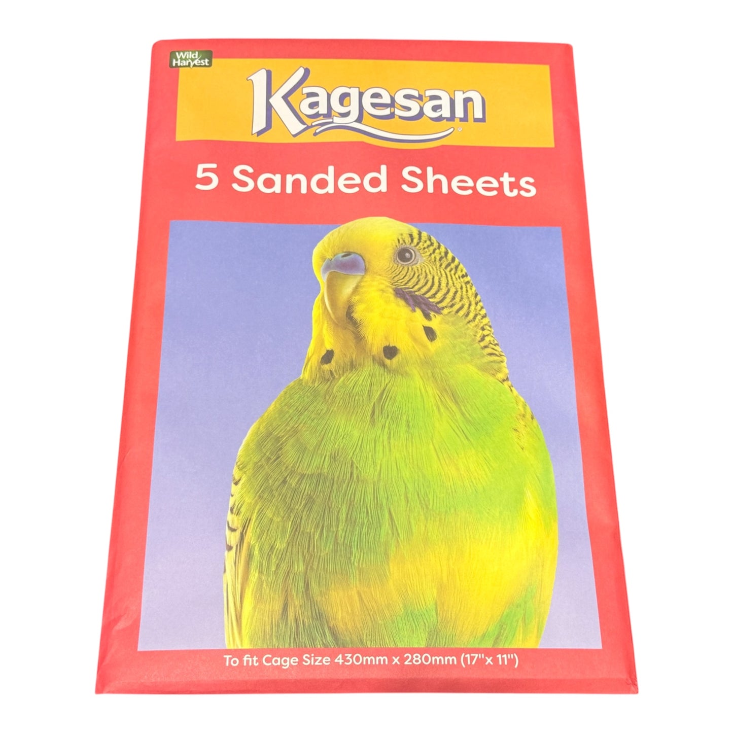 Kagesan Sanded Sheets for Cage Birds – 5 Pack (430mm x 280mm)